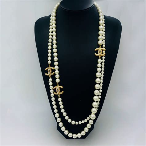 cheap chanel pearl necklace|chanel necklace online shop.